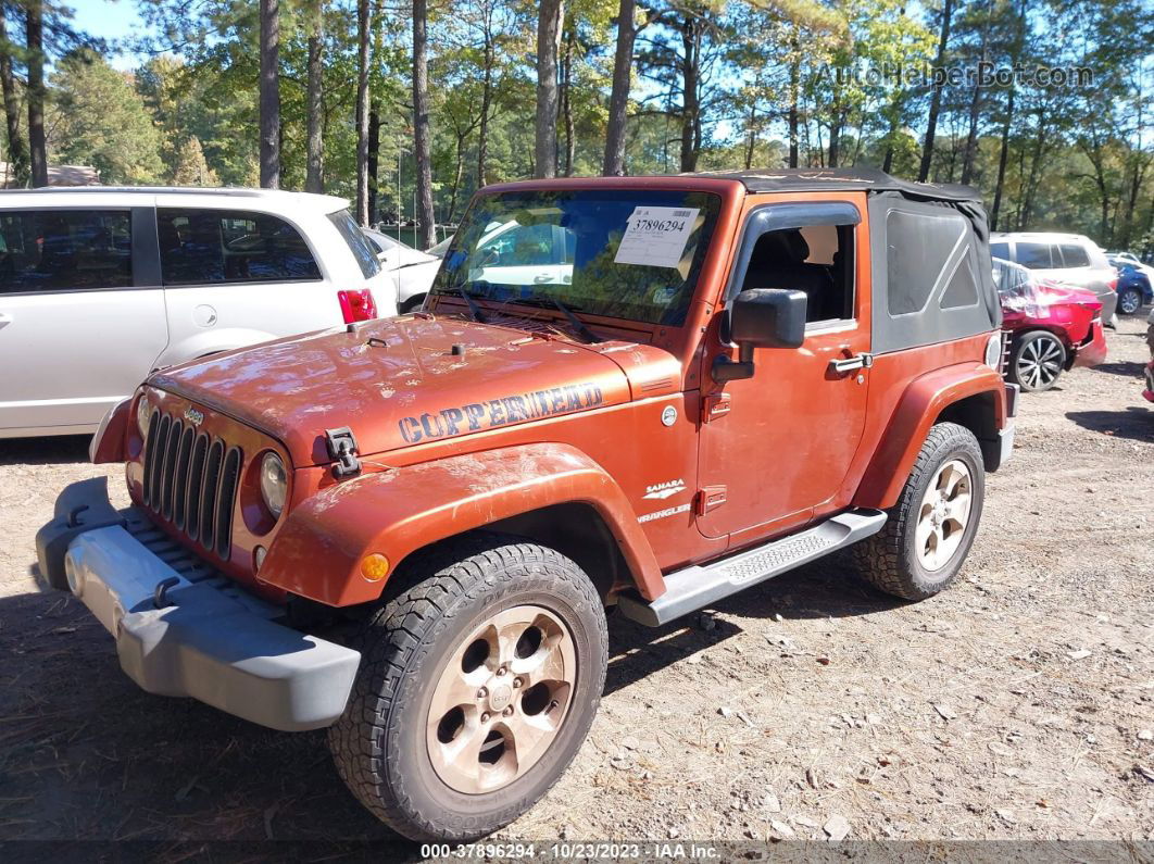 2014 Jeep Wrangler Sahara Orange vin: 1C4GJWBG8EL299218