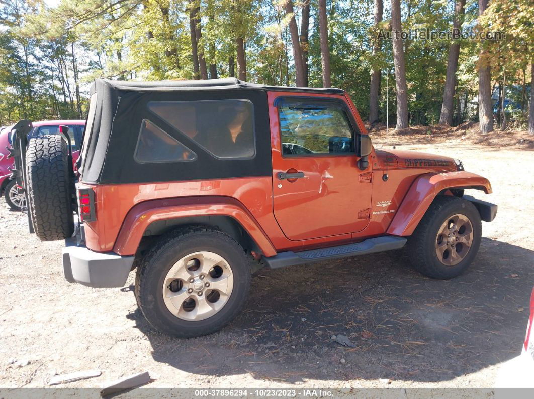 2014 Jeep Wrangler Sahara Orange vin: 1C4GJWBG8EL299218