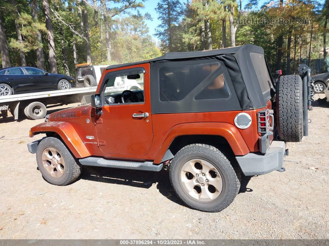 2014 Jeep Wrangler Sahara Orange vin: 1C4GJWBG8EL299218