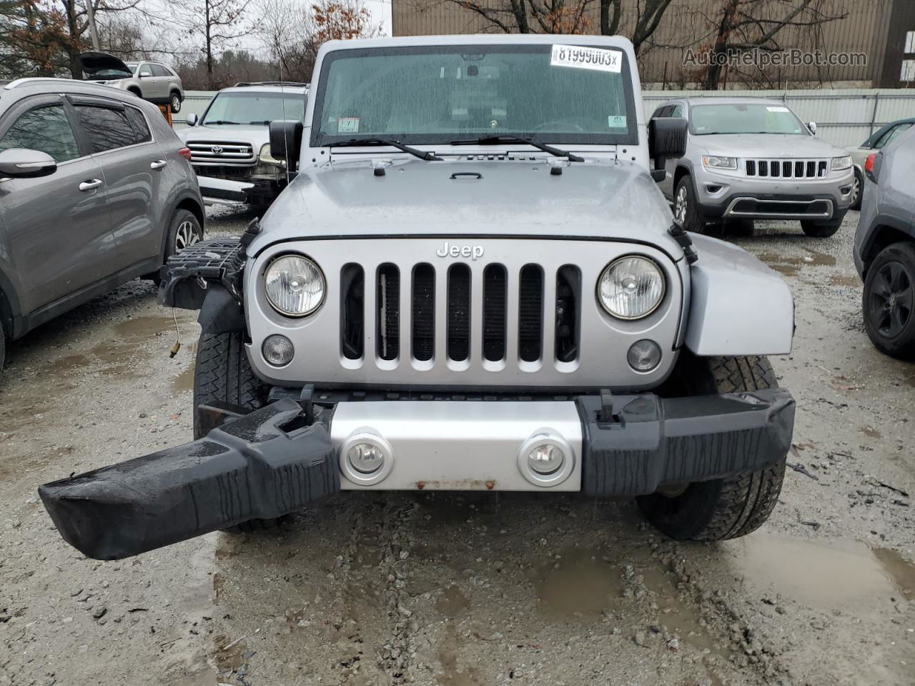 2014 Jeep Wrangler Sahara Silver vin: 1C4GJWBGXEL196169