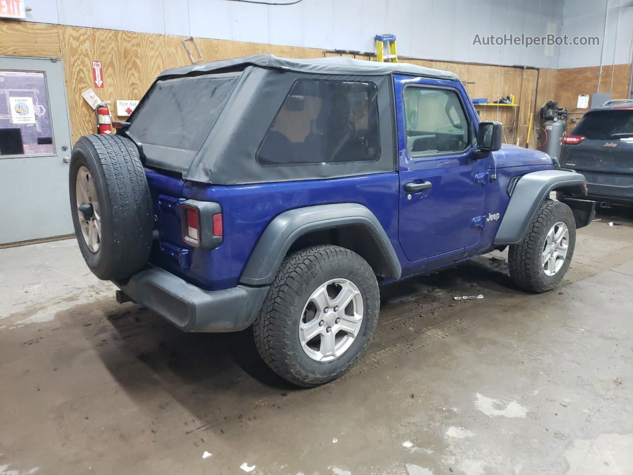 2019 Jeep Wrangler Sport Синий vin: 1C4GJXAG1KW563963