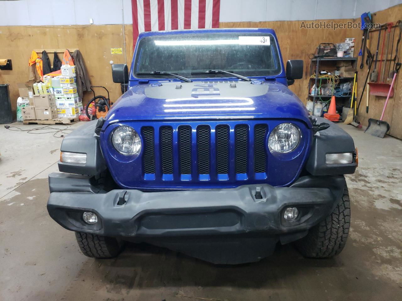 2019 Jeep Wrangler Sport Blue vin: 1C4GJXAG1KW563963