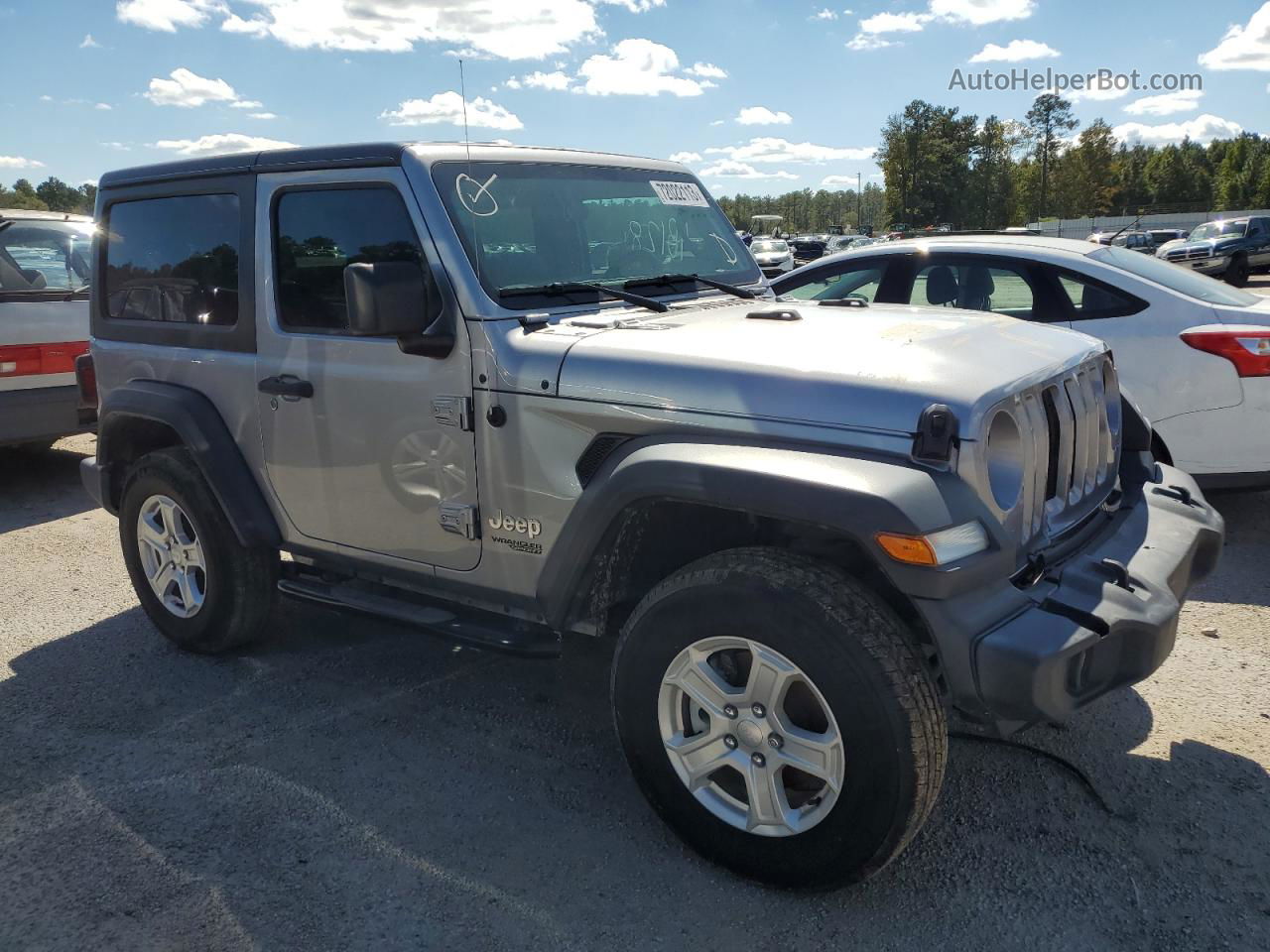 2019 Jeep Wrangler Sport Silver vin: 1C4GJXAG1KW687179