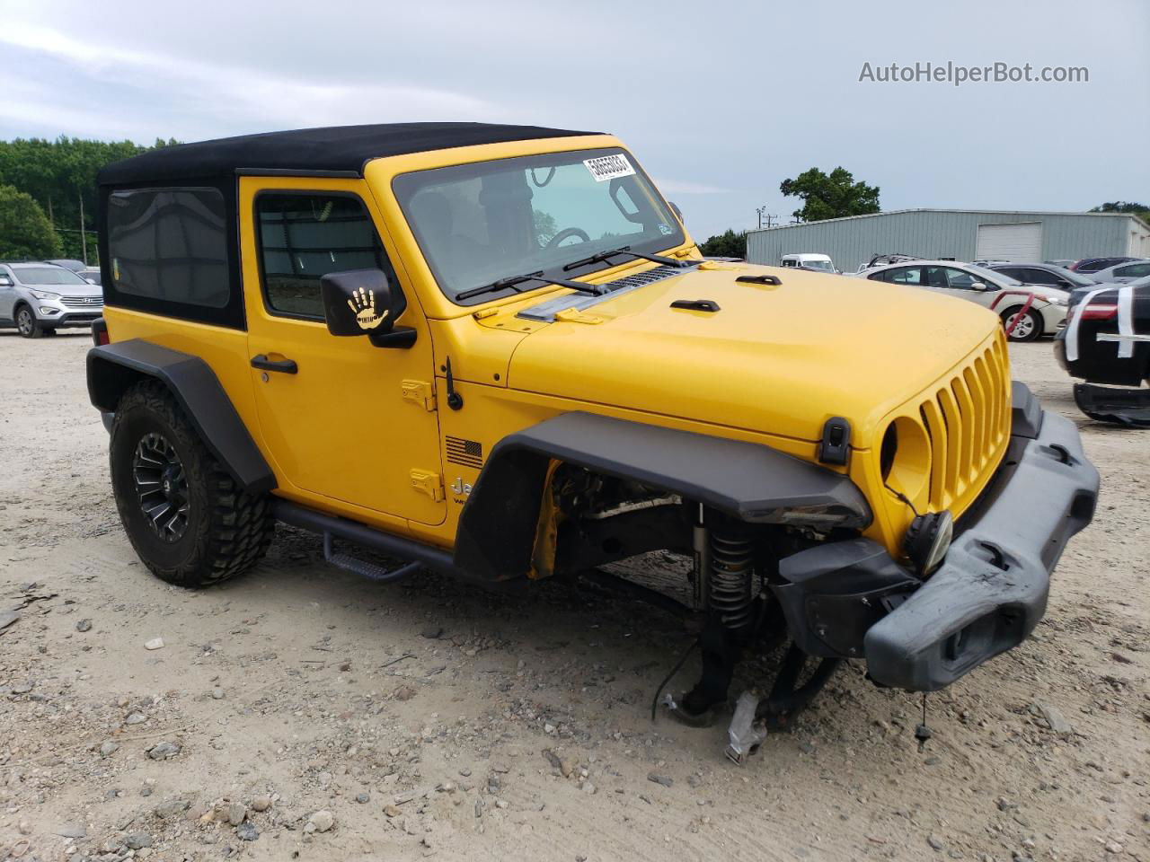 2019 Jeep Wrangler Sport Yellow vin: 1C4GJXAG2KW533516