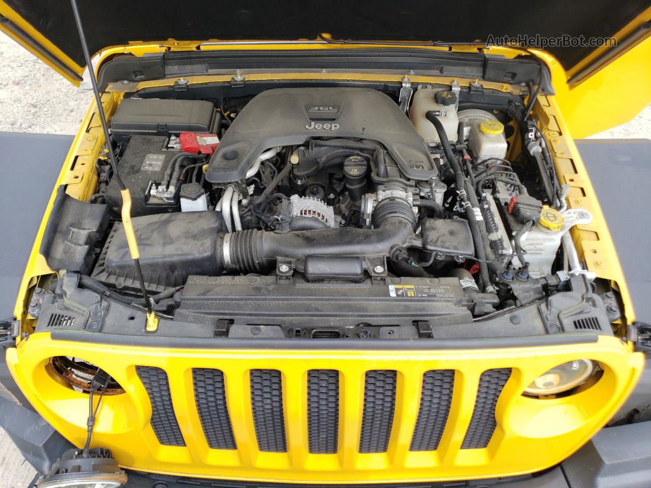 2019 Jeep Wrangler Sport Yellow vin: 1C4GJXAG2KW533516