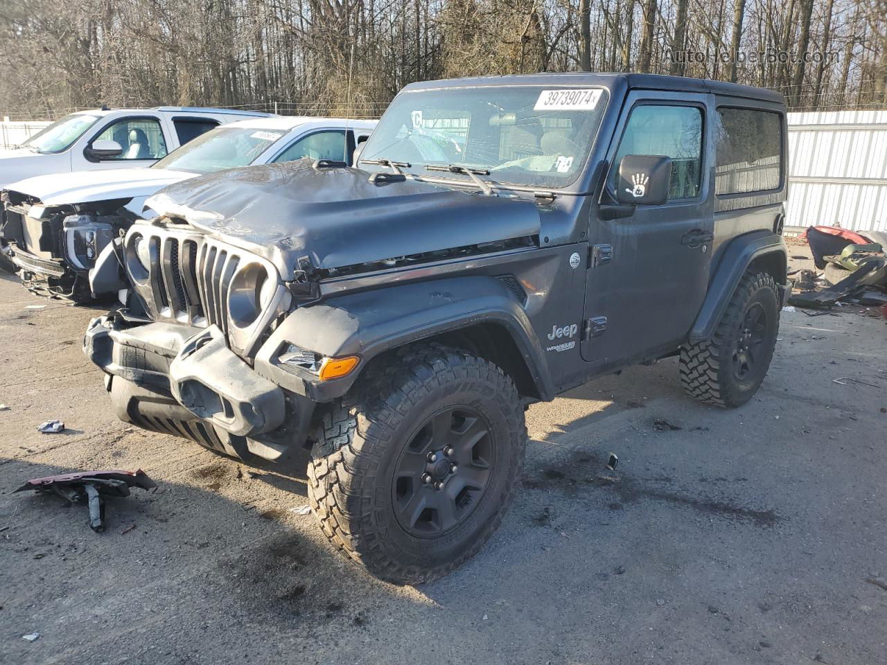 2019 Jeep Wrangler Sport Gray vin: 1C4GJXAG4KW506768