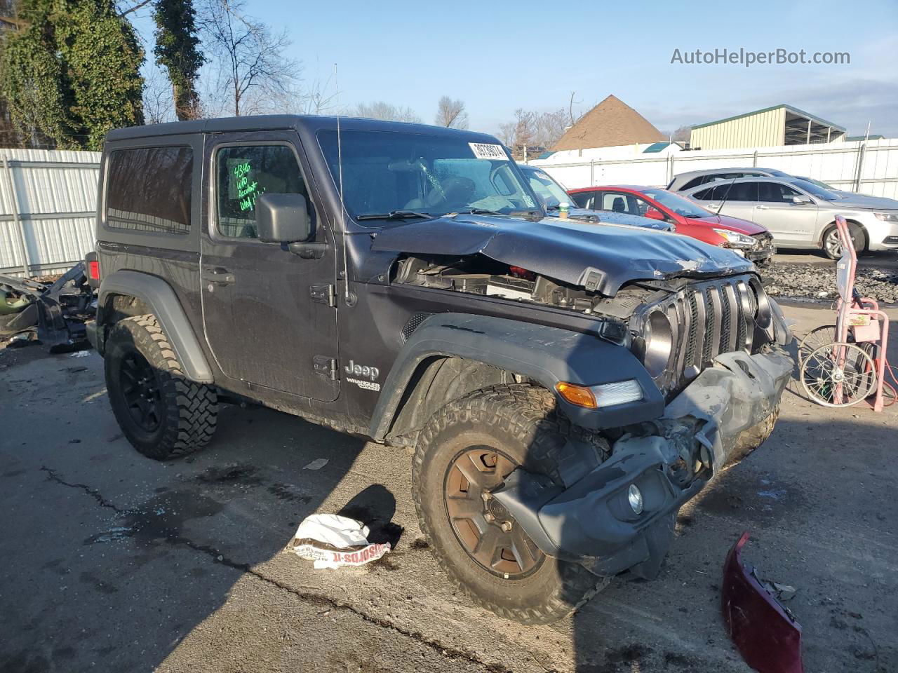 2019 Jeep Wrangler Sport Gray vin: 1C4GJXAG4KW506768