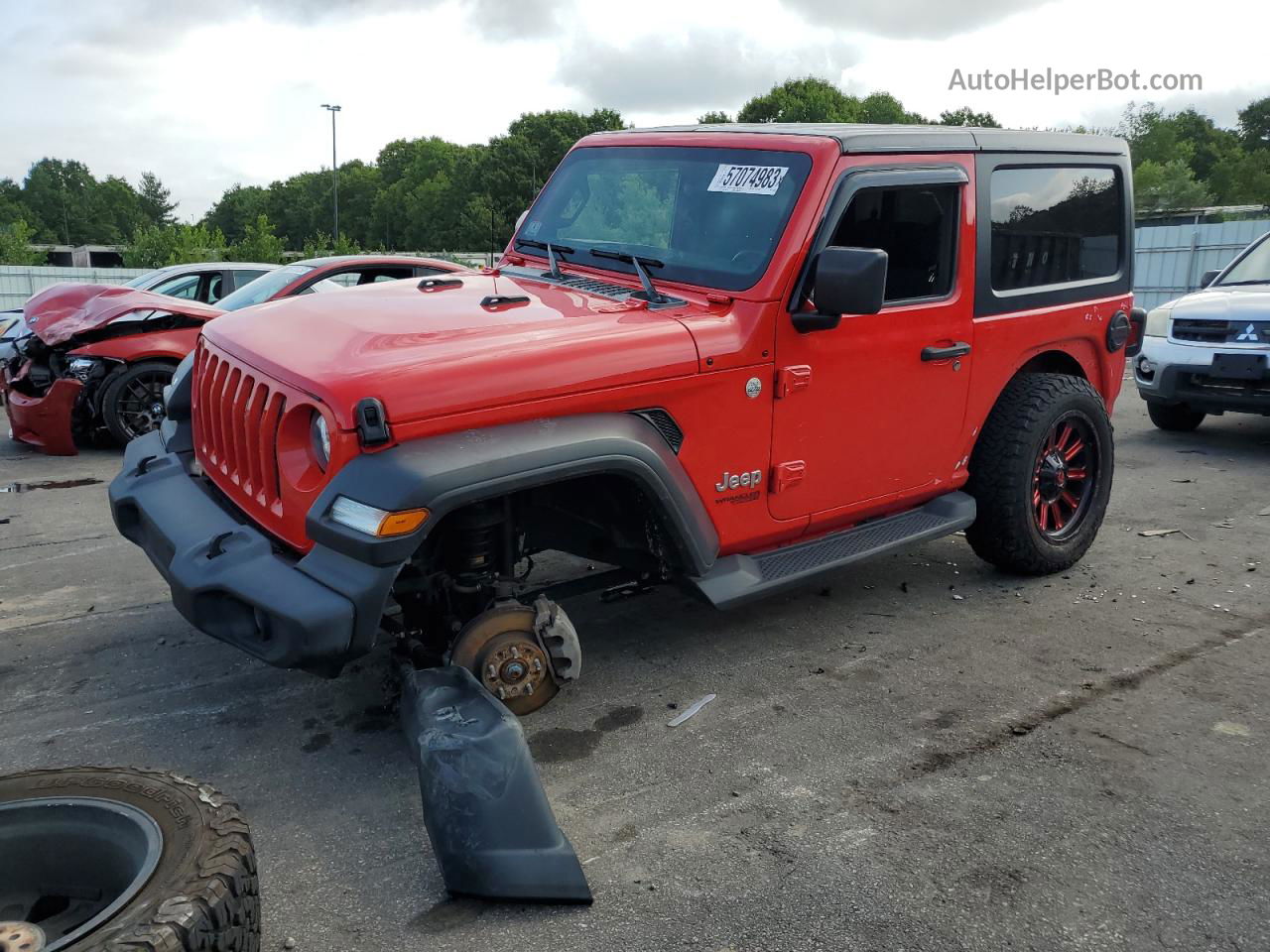 2019 Jeep Wrangler Sport Red vin: 1C4GJXAG6KW645204