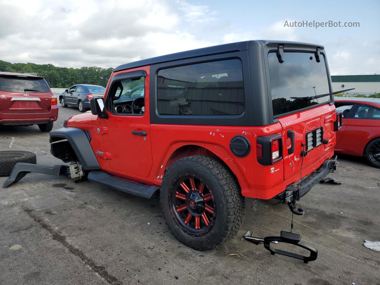 2019 Jeep Wrangler Sport Red vin: 1C4GJXAG6KW645204