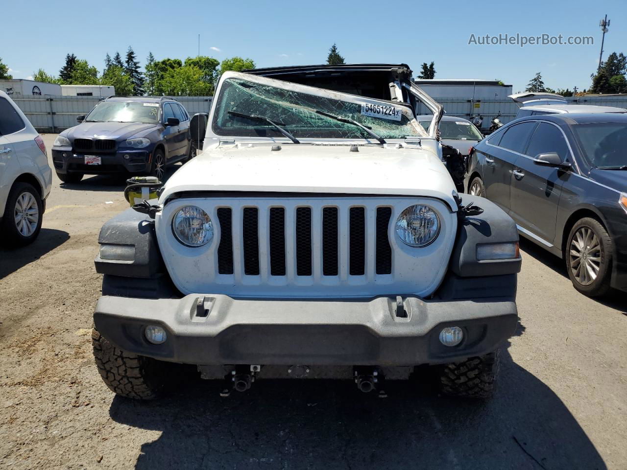 2019 Jeep Wrangler Sport White vin: 1C4GJXAG7KW516663