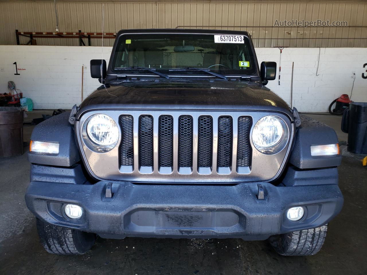 2019 Jeep Wrangler Sport Gray vin: 1C4GJXAN8KW523779