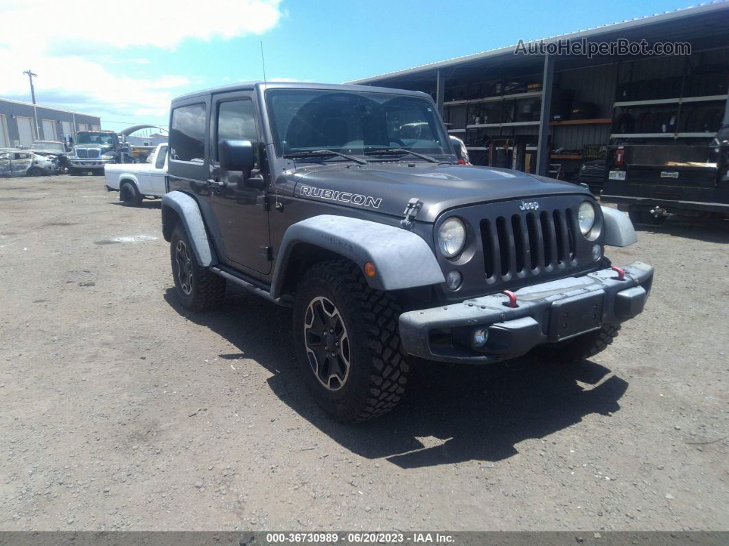 2014 Jeep Wrangler Rubicon X Gray vin: 1C4HJWCG1EL255726