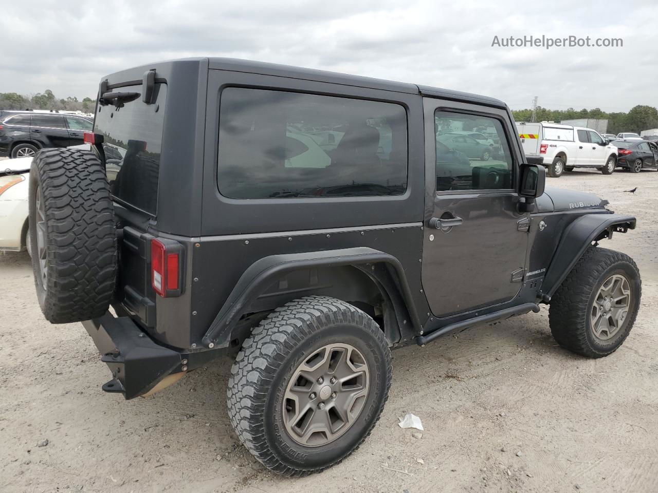 2017 Jeep Wrangler Rubicon Gray vin: 1C4HJWCG2HL520660