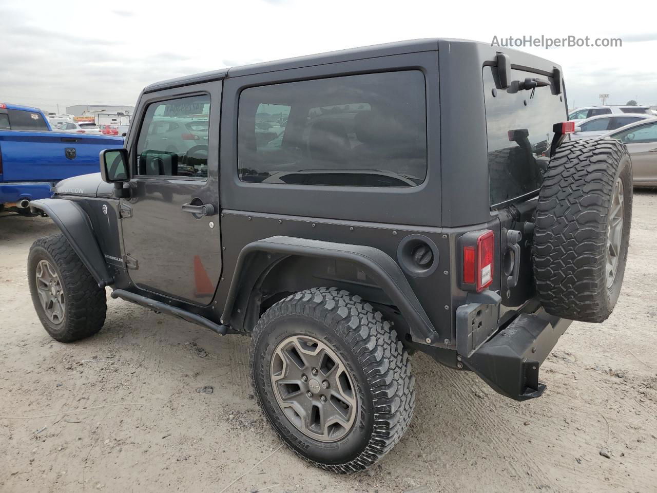 2017 Jeep Wrangler Rubicon Gray vin: 1C4HJWCG2HL520660