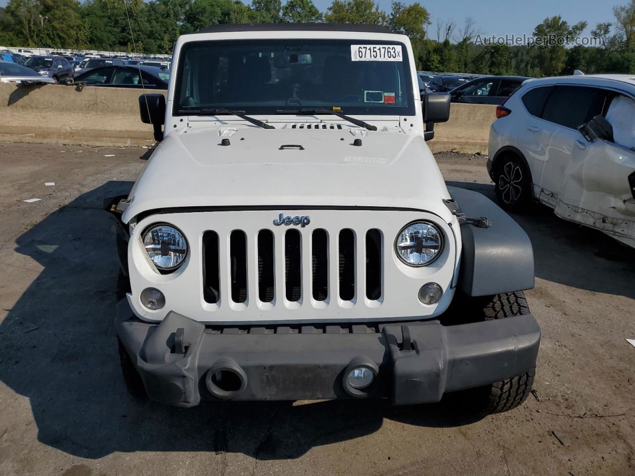 2014 Jeep Wrangler Unlimited Sport White vin: 1C4HJWDG0EL134135