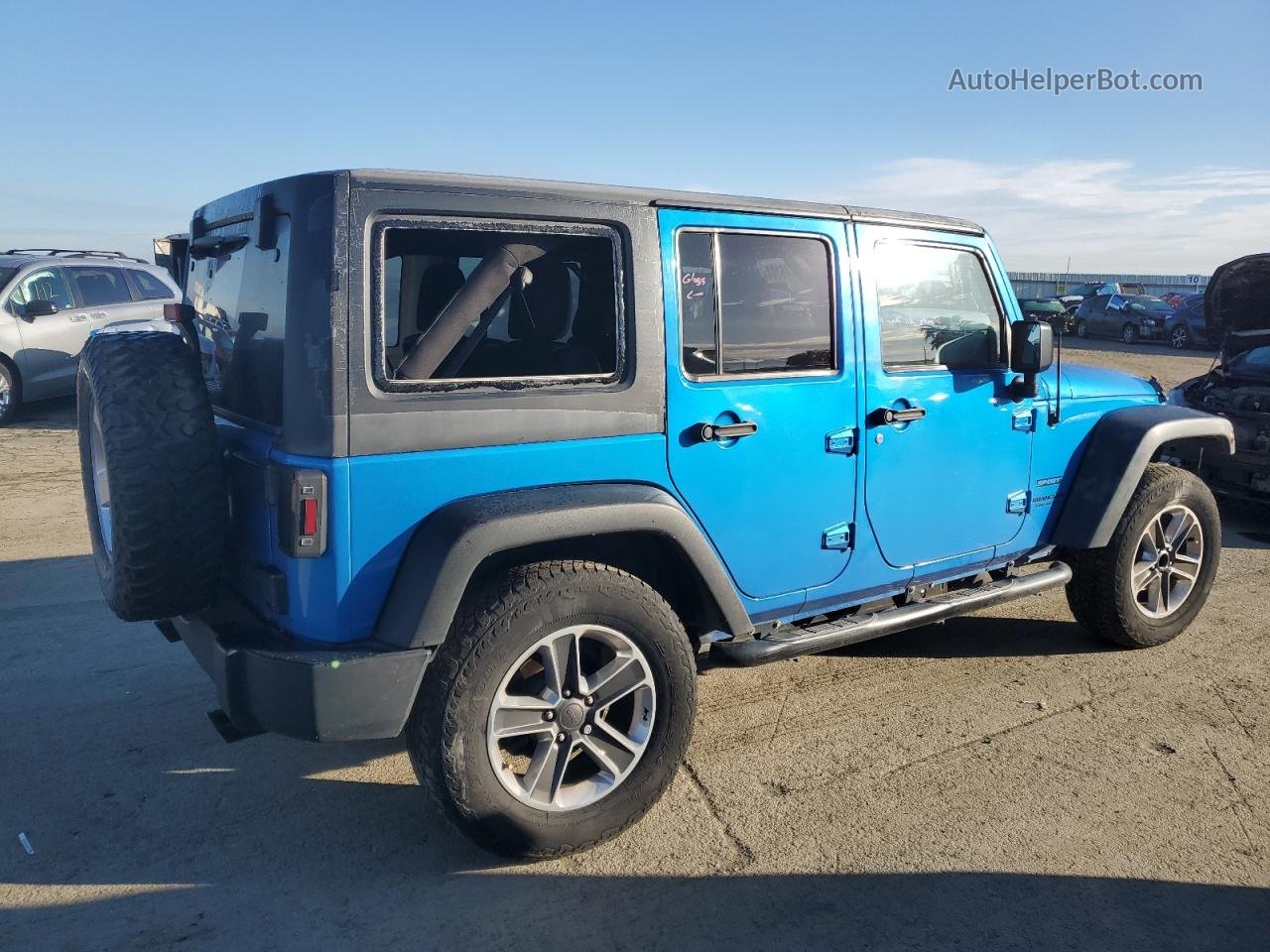 2014 Jeep Wrangler Unlimited Sport Синий vin: 1C4HJWDG1EL288062