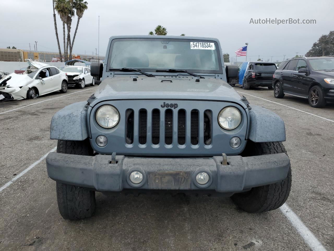 2014 Jeep Wrangler Unlimited Sport Gray vin: 1C4HJWDG2EL106210