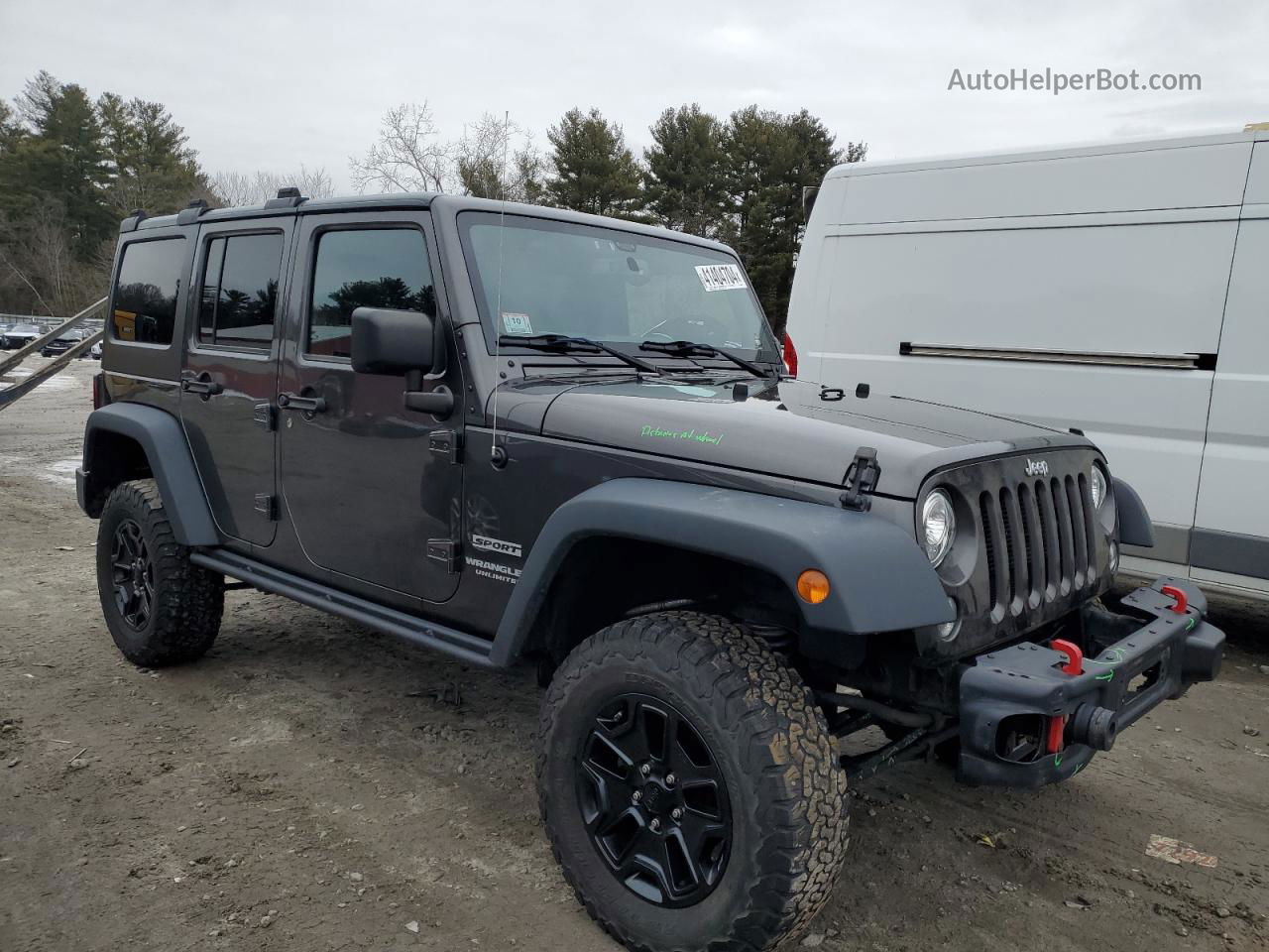 2017 Jeep Wrangler Unlimited Sport Gray vin: 1C4HJWDG2HL526697