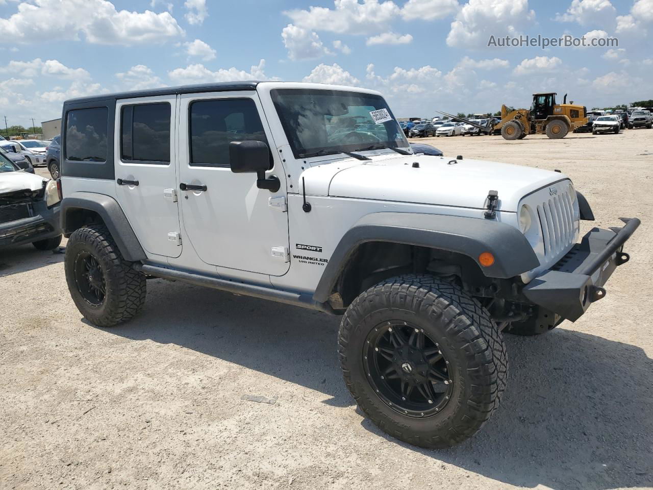 2014 Jeep Wrangler Unlimited Sport White vin: 1C4HJWDG3EL134551