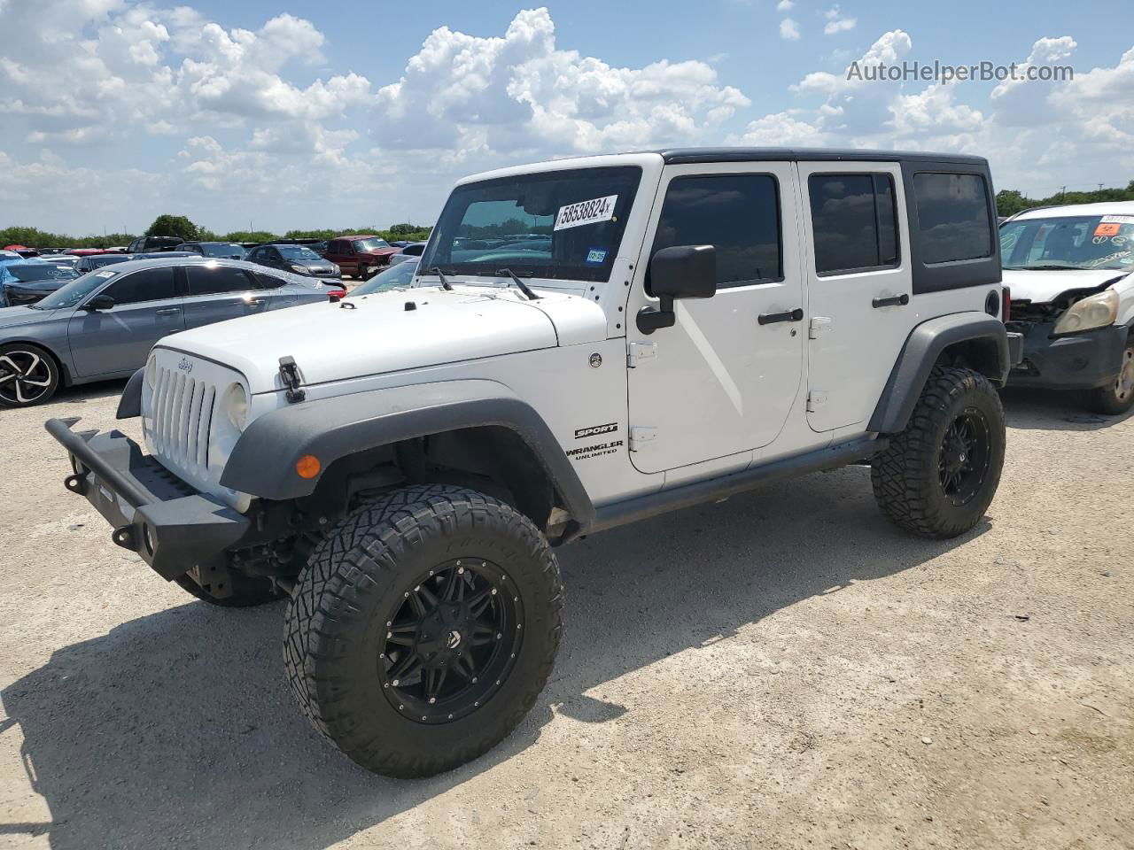 2014 Jeep Wrangler Unlimited Sport Белый vin: 1C4HJWDG3EL134551