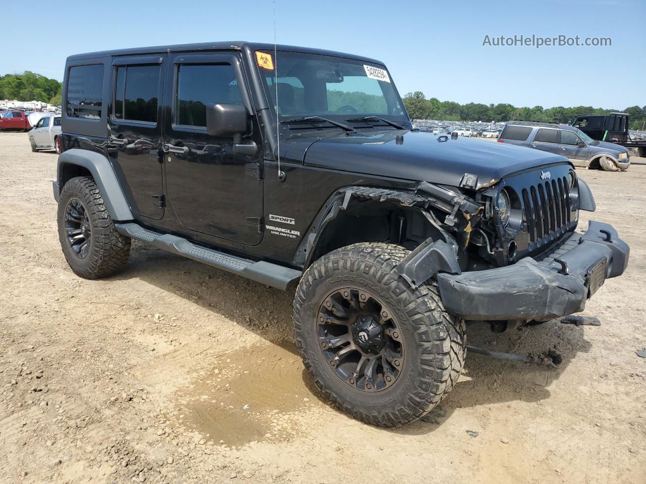 2014 Jeep Wrangler Unlimited Sport Black vin: 1C4HJWDG3EL231880