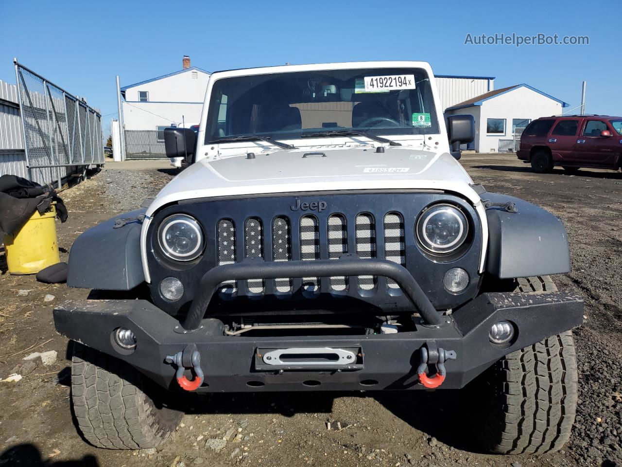 2014 Jeep Wrangler Unlimited Sport White vin: 1C4HJWDG4EL317487