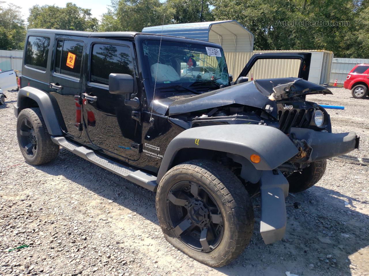 2014 Jeep Wrangler Unlimited Sport Black vin: 1C4HJWDG7EL106851