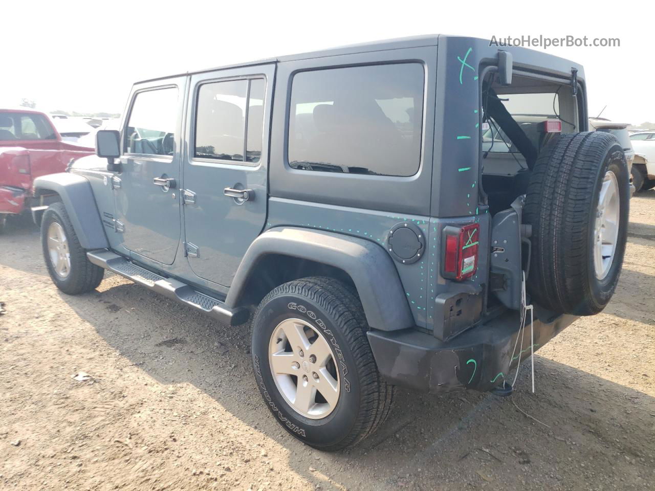 2014 Jeep Wrangler Unlimited Sport Gray vin: 1C4HJWDG9EL177243