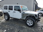 2014 Jeep Wrangler Unlimited Sahara White vin: 1C4HJWEG0EL186251