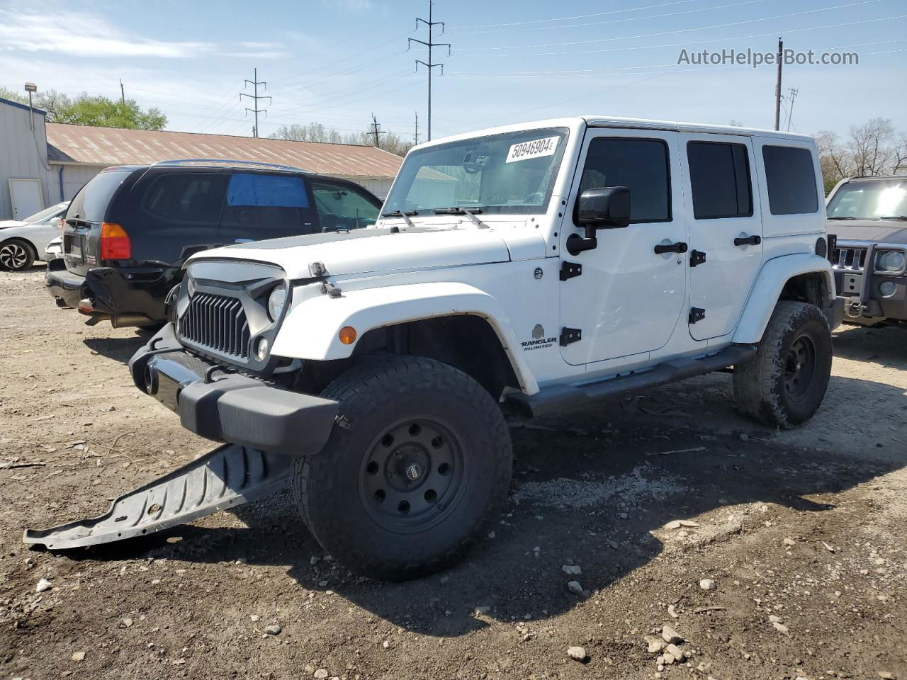 2014 Jeep Wrangler Unlimited Sahara White vin: 1C4HJWEG1EL322676