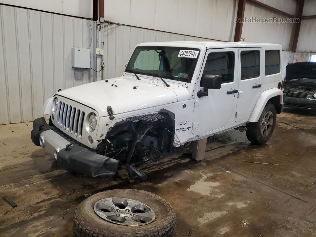 2017 Jeep Wrangler Unlimited Sahara White vin: 1C4HJWEG1HL733726