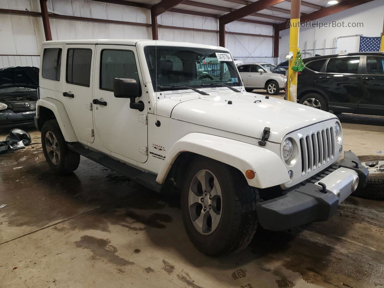 2017 Jeep Wrangler Unlimited Sahara White vin: 1C4HJWEG1HL733726