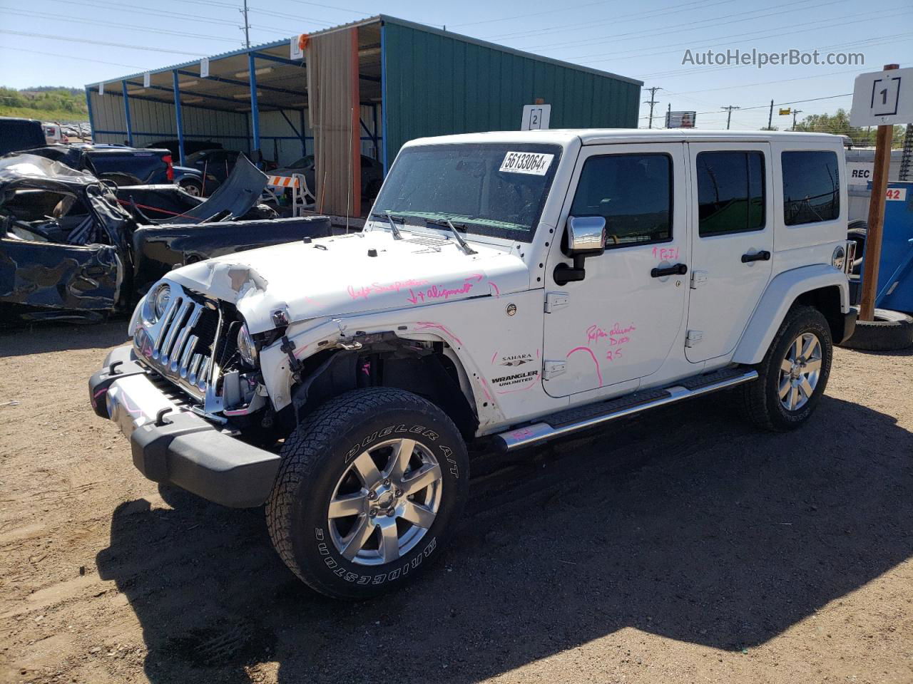 2017 Jeep Wrangler Unlimited Sahara White vin: 1C4HJWEG2HL525502