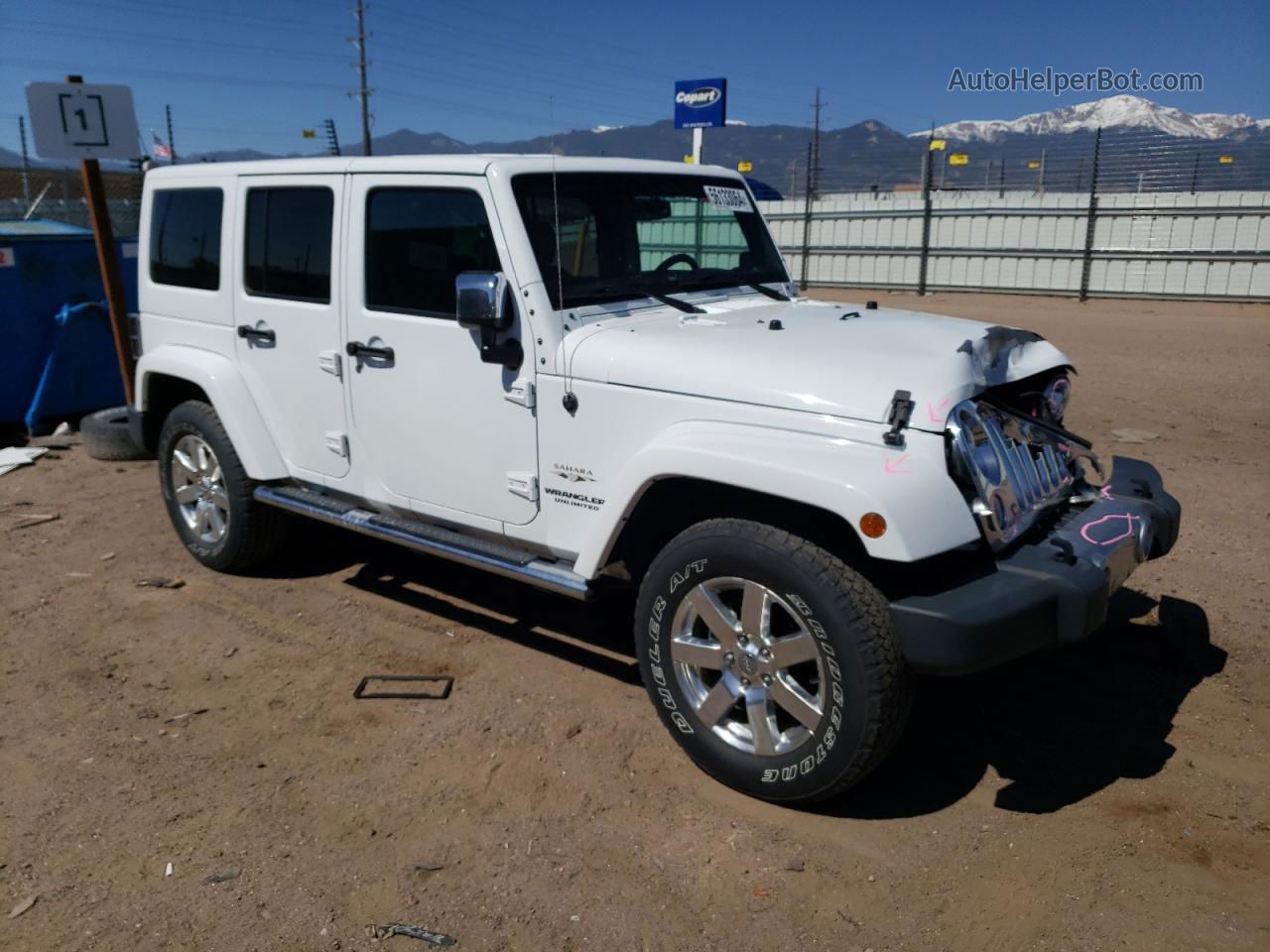 2017 Jeep Wrangler Unlimited Sahara White vin: 1C4HJWEG2HL525502