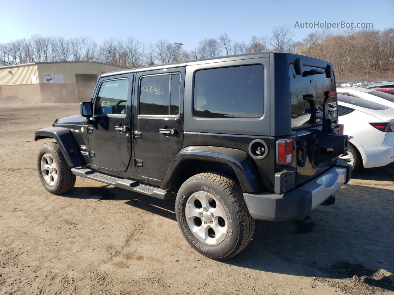 2014 Jeep Wrangler Unlimited Sahara Black vin: 1C4HJWEG3EL129252