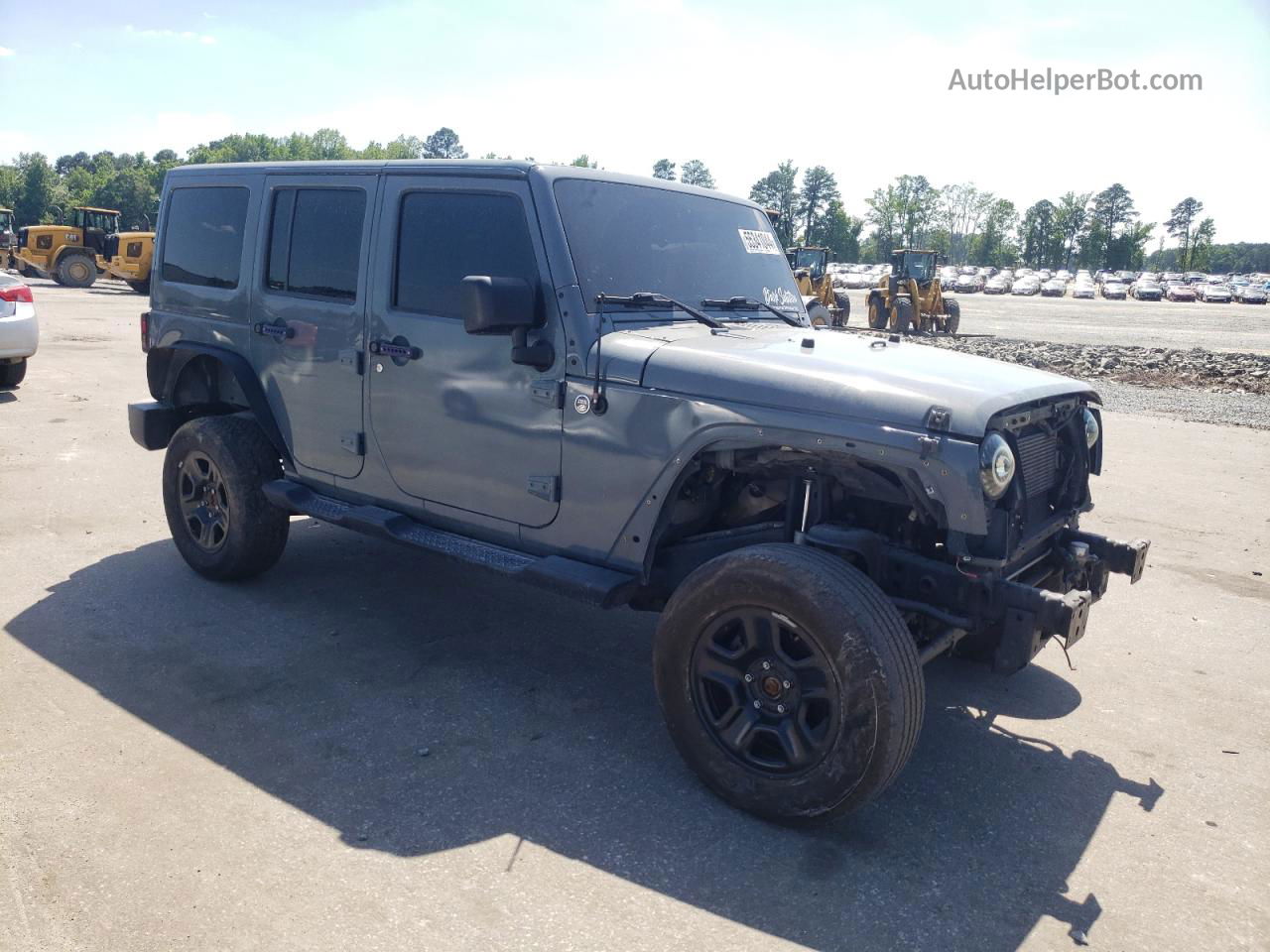 2014 Jeep Wrangler Unlimited Sahara Gray vin: 1C4HJWEG6EL120495