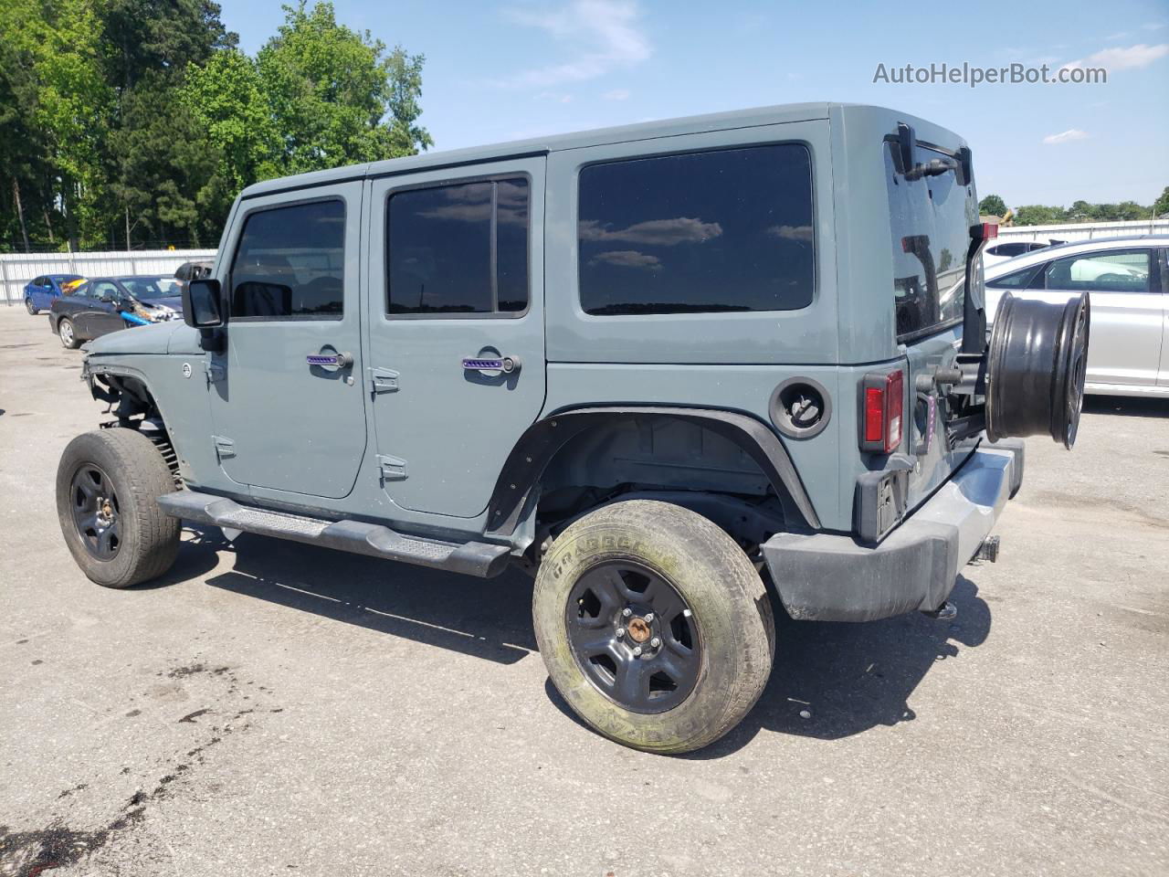 2014 Jeep Wrangler Unlimited Sahara Gray vin: 1C4HJWEG6EL120495