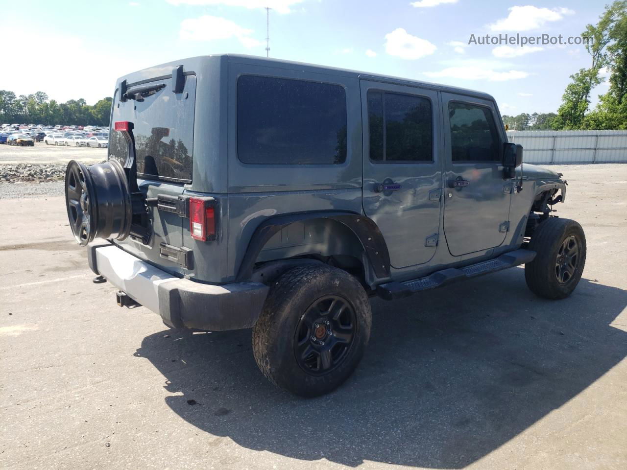 2014 Jeep Wrangler Unlimited Sahara Gray vin: 1C4HJWEG6EL120495