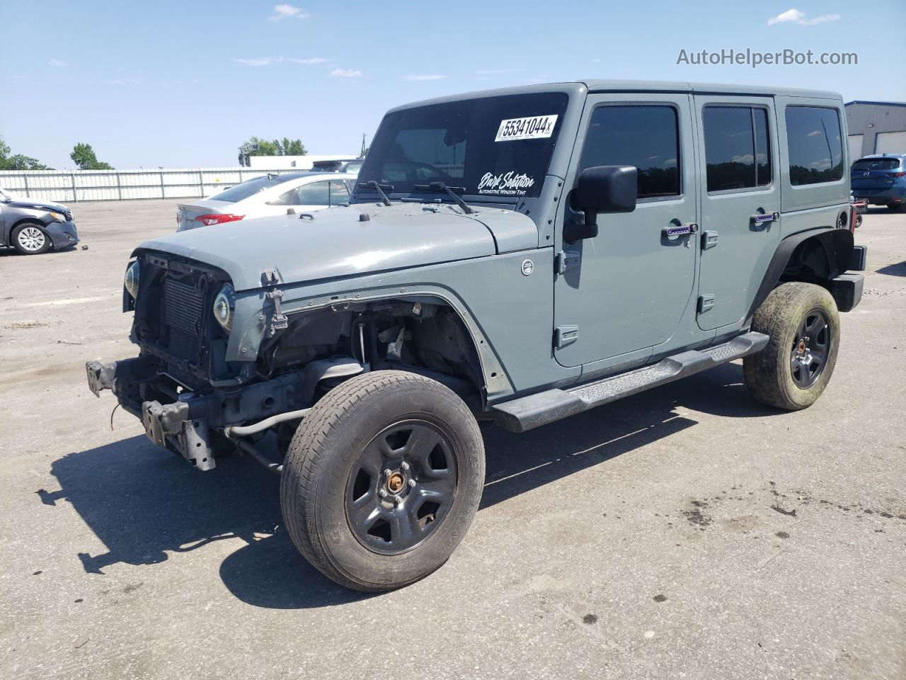 2014 Jeep Wrangler Unlimited Sahara Gray vin: 1C4HJWEG6EL120495