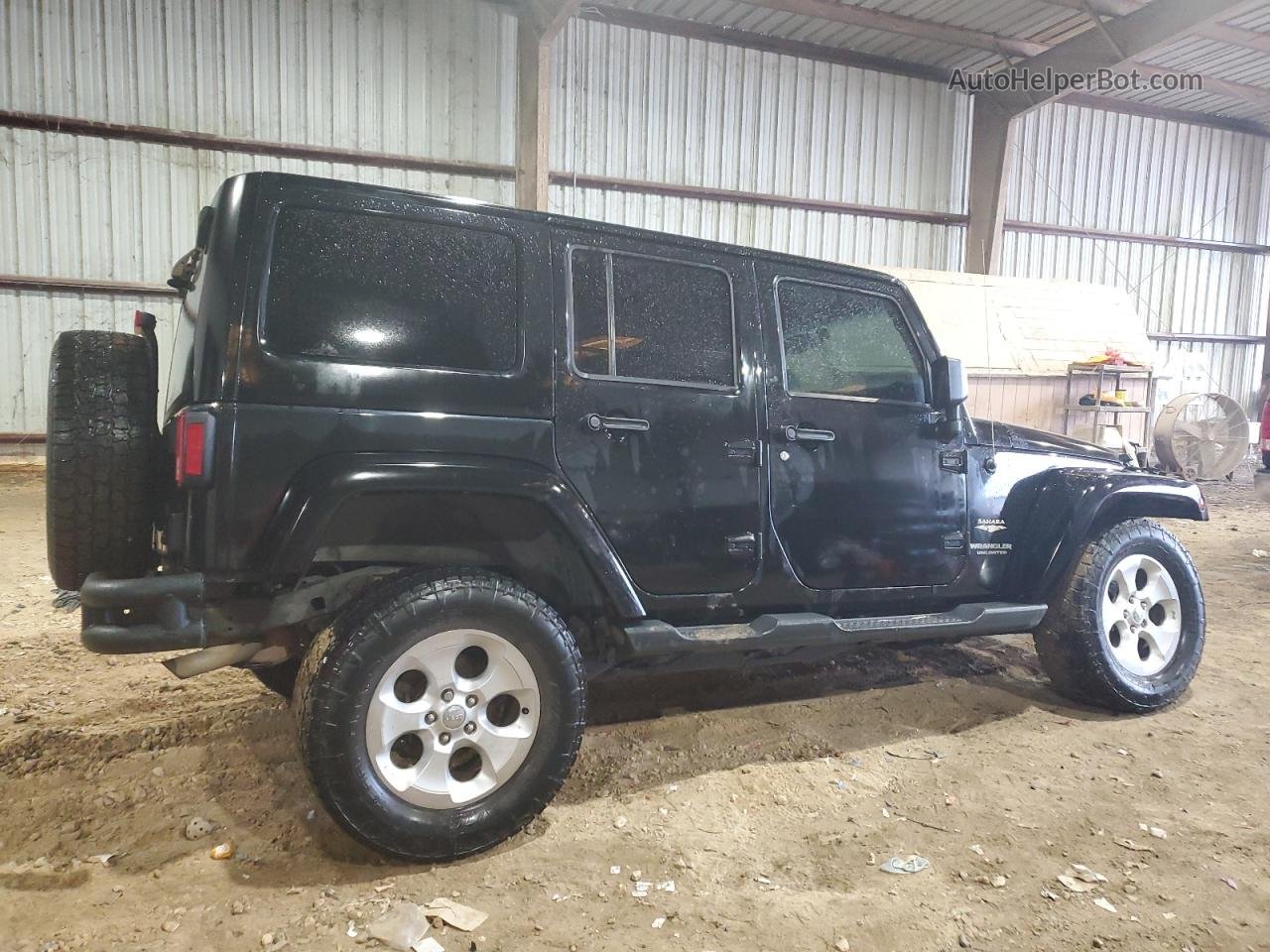 2014 Jeep Wrangler Unlimited Sahara Black vin: 1C4HJWEG6EL252818