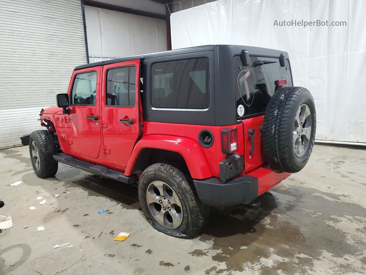 2017 Jeep Wrangler Unlimited Sahara Red vin: 1C4HJWEG6HL642094