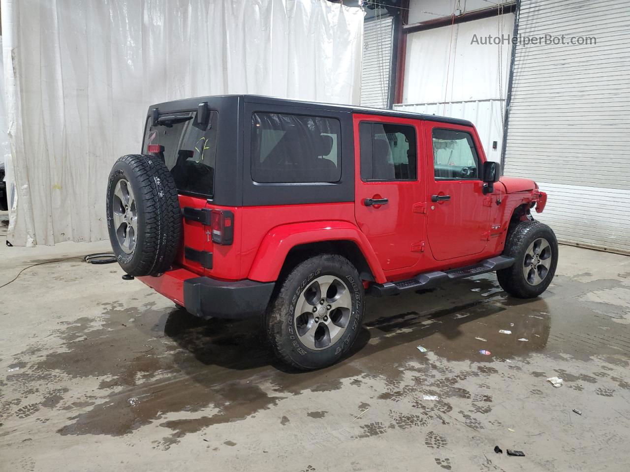 2017 Jeep Wrangler Unlimited Sahara Red vin: 1C4HJWEG6HL642094