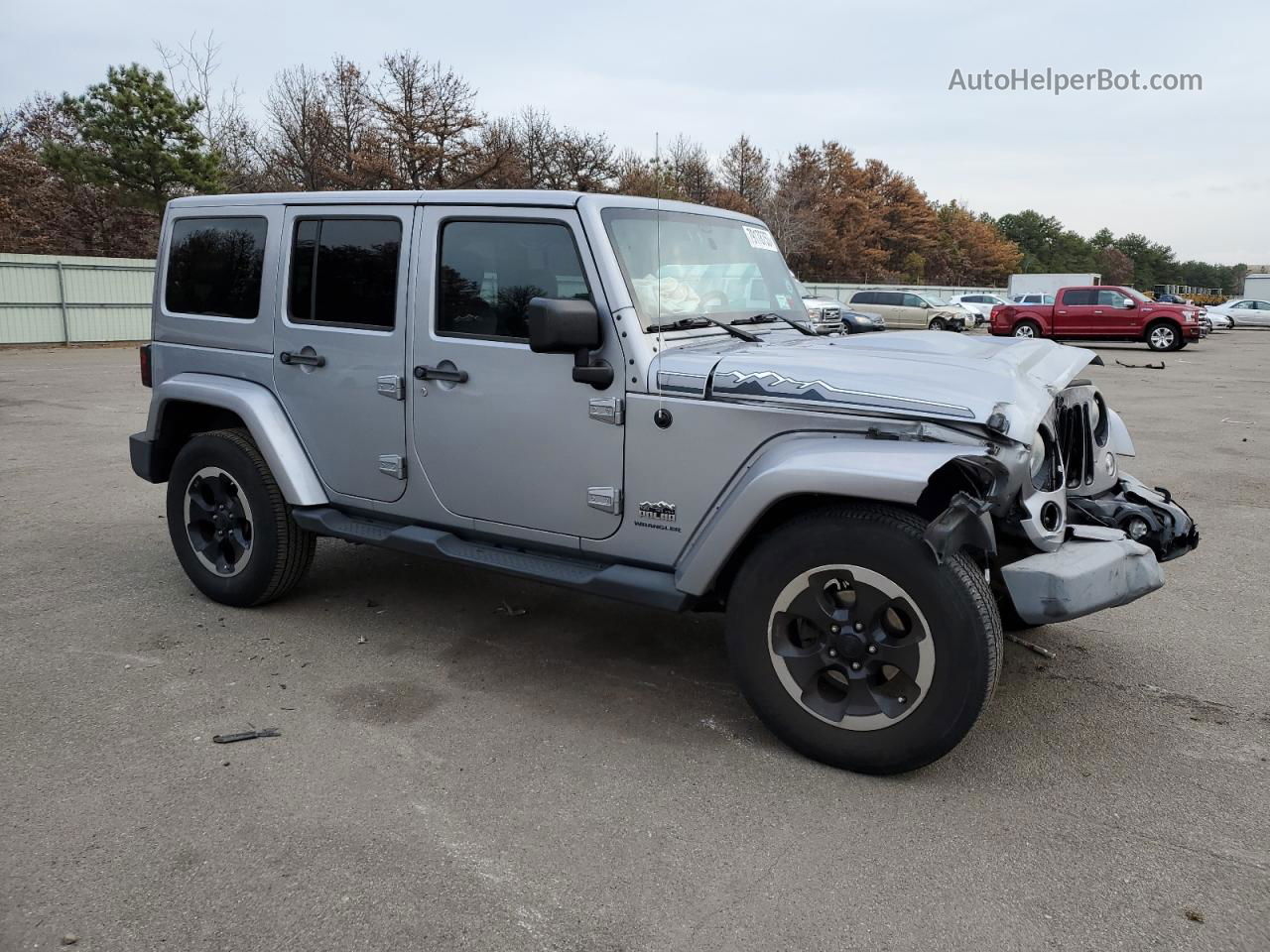 2014 Jeep Wrangler Unlimited Sahara Silver vin: 1C4HJWEG7EL202879