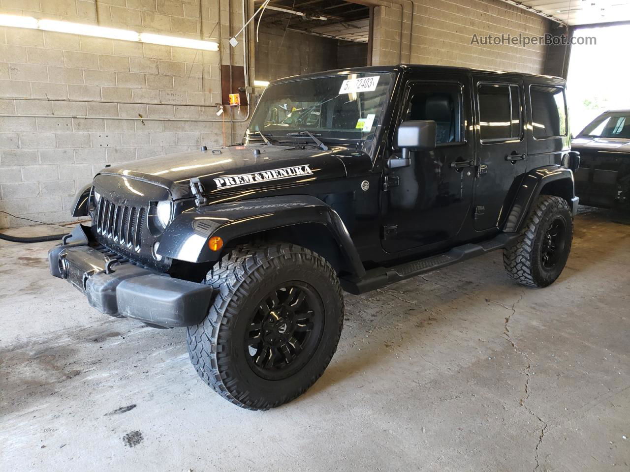 2014 Jeep Wrangler Unlimited Sahara Black vin: 1C4HJWEG7EL202946