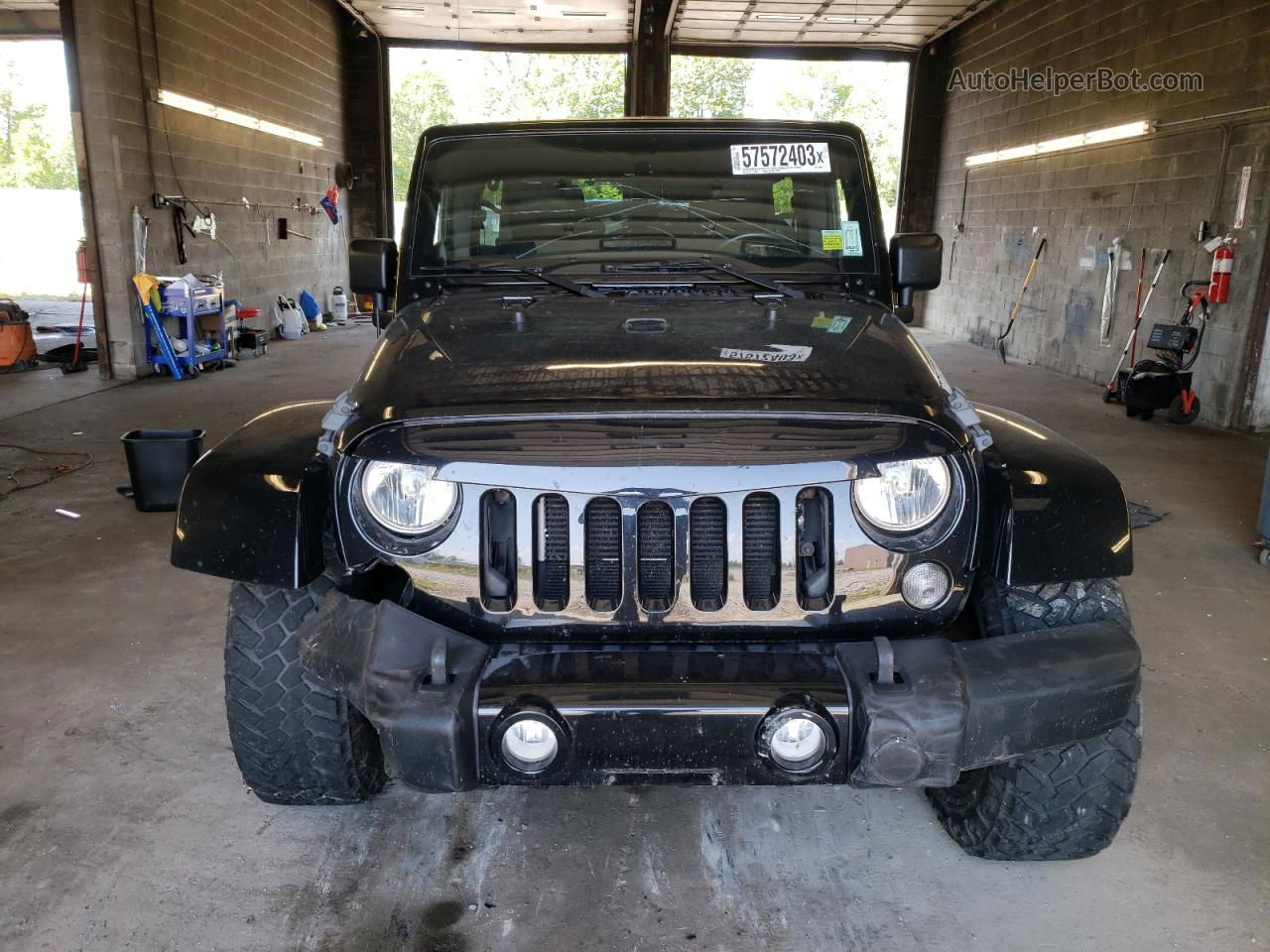 2014 Jeep Wrangler Unlimited Sahara Black vin: 1C4HJWEG7EL202946