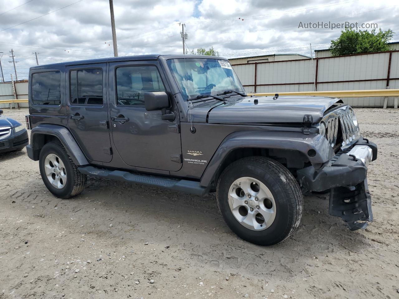 2014 Jeep Wrangler Unlimited Sahara Gray vin: 1C4HJWEG7EL206740