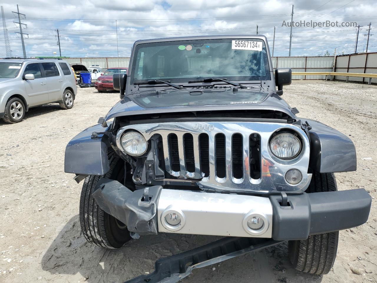 2014 Jeep Wrangler Unlimited Sahara Gray vin: 1C4HJWEG7EL206740