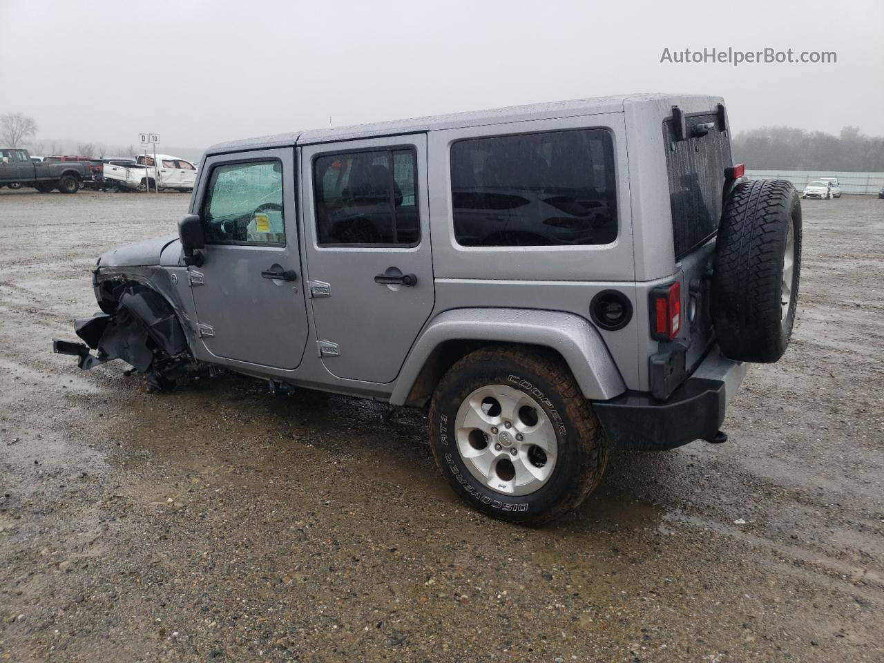 2014 Jeep Wrangler Unlimited Sahara Серебряный vin: 1C4HJWEG7EL252715