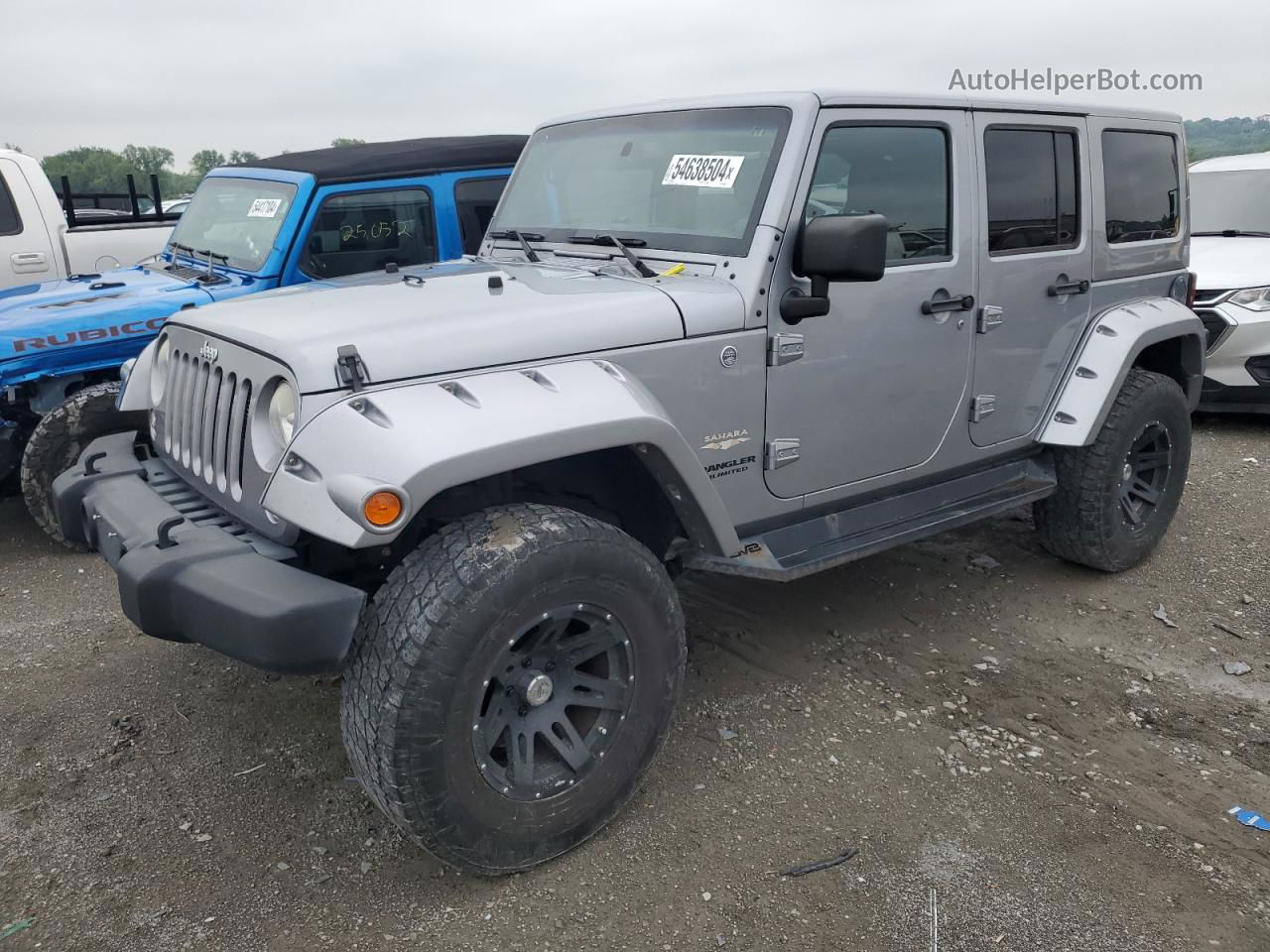 2014 Jeep Wrangler Unlimited Sahara Серый vin: 1C4HJWEG8EL104640