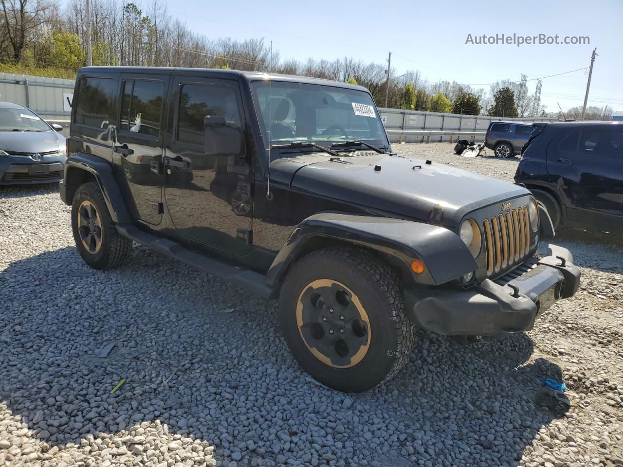 2014 Jeep Wrangler Unlimited Sahara Black vin: 1C4HJWEG9EL185146